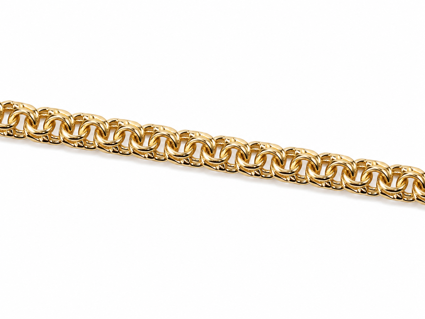 10KT Solid Yellow Gold 6 MM Chino Link Bracelet