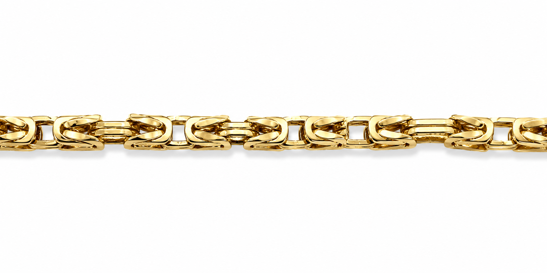 10KT Yellow Gold 4.5 MM Byzantine Chain