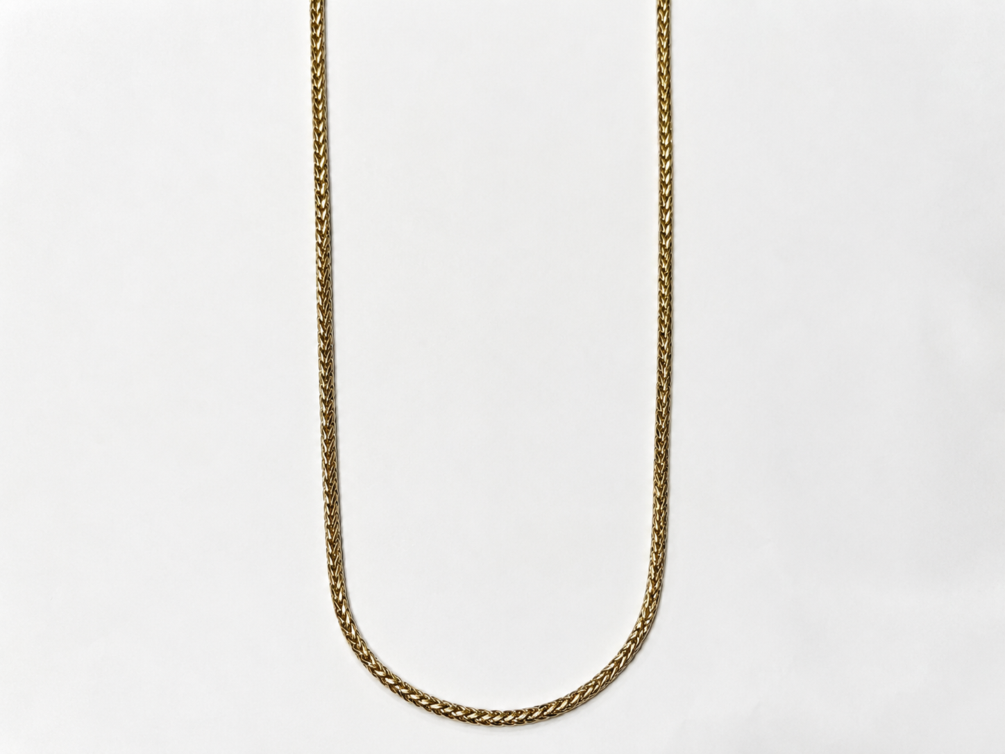 10KT Yellow Gold 4 MM Wheat Link Chain