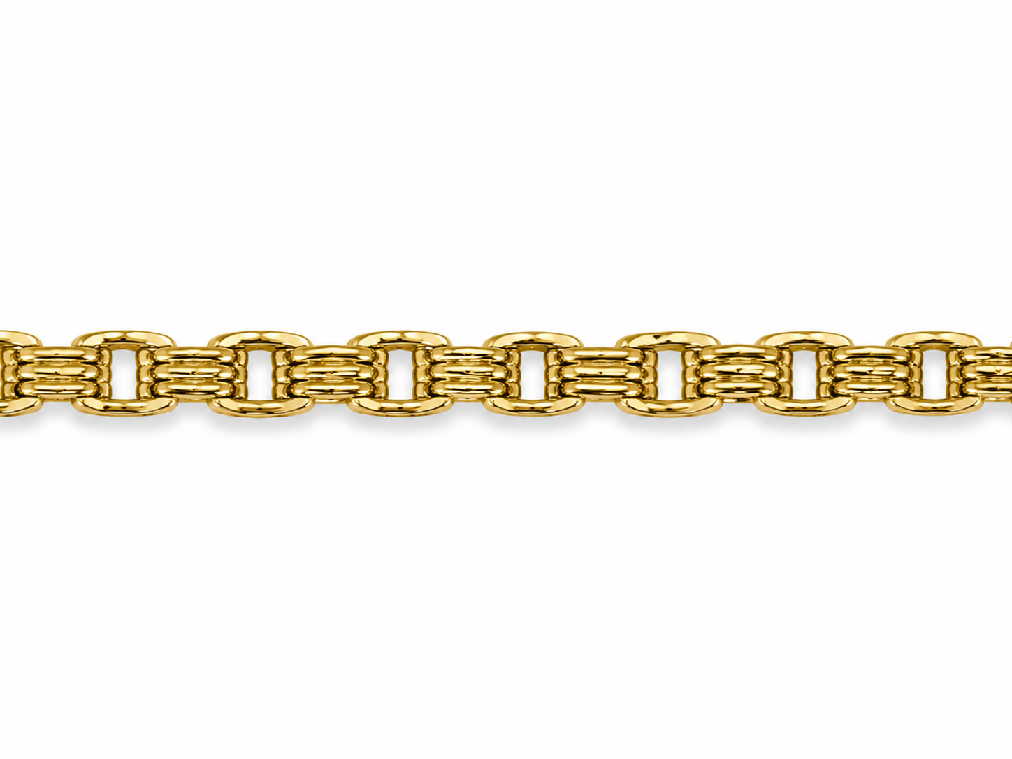 10KT Yellow Gold 3 MM Open Byzantine Chain