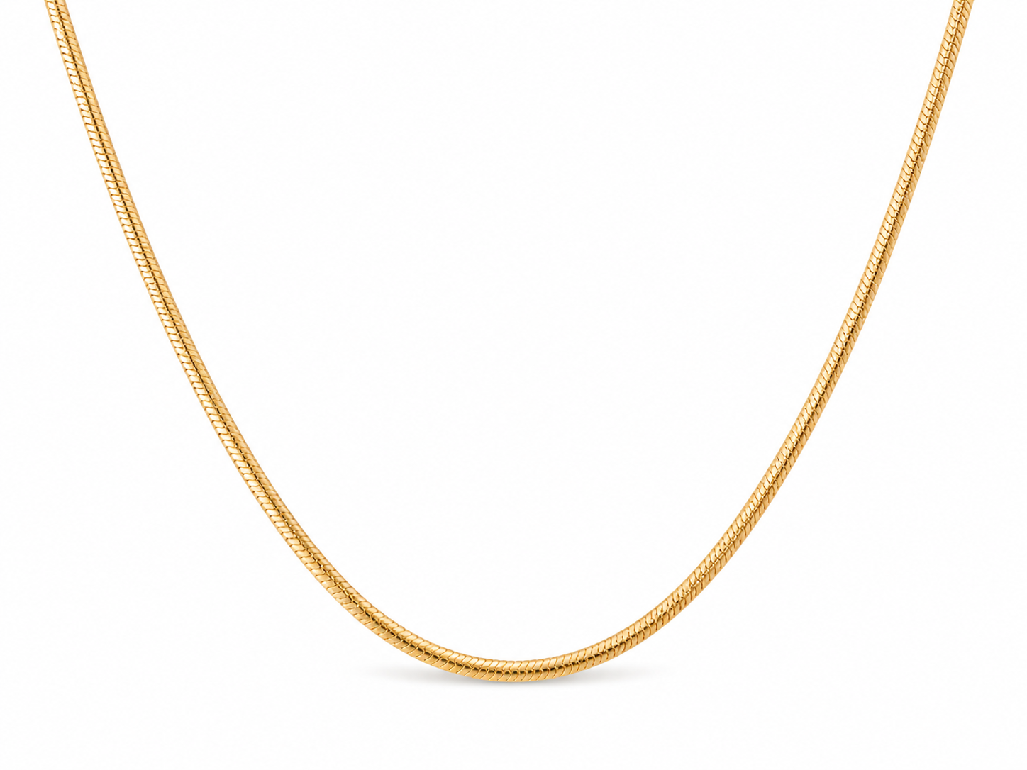 14KT Yellow Gold Adjustable Snake Link Necklace