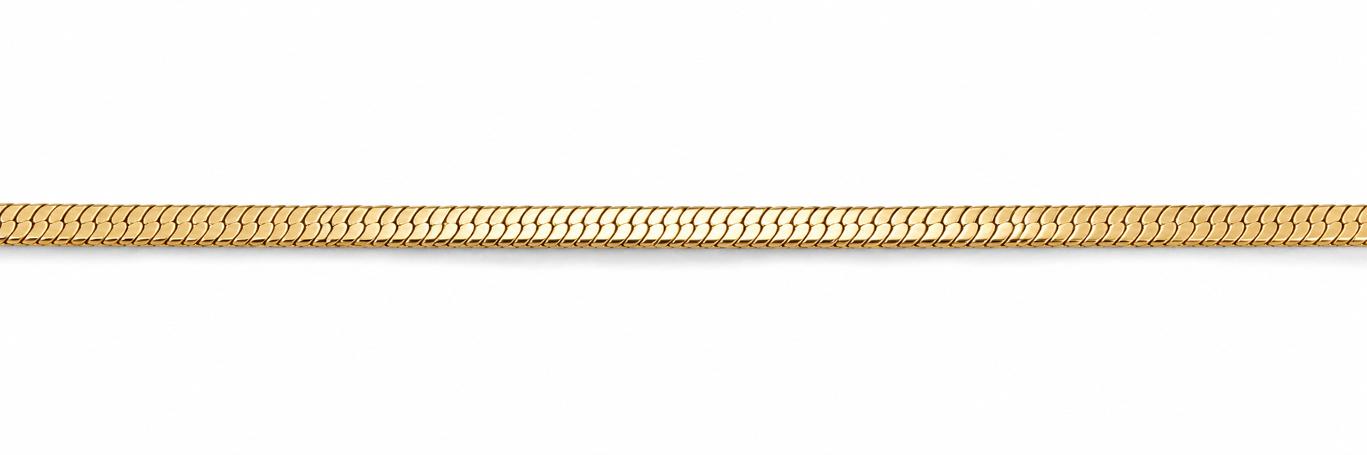 14KT Yellow Gold Adjustable Snake Link Necklace