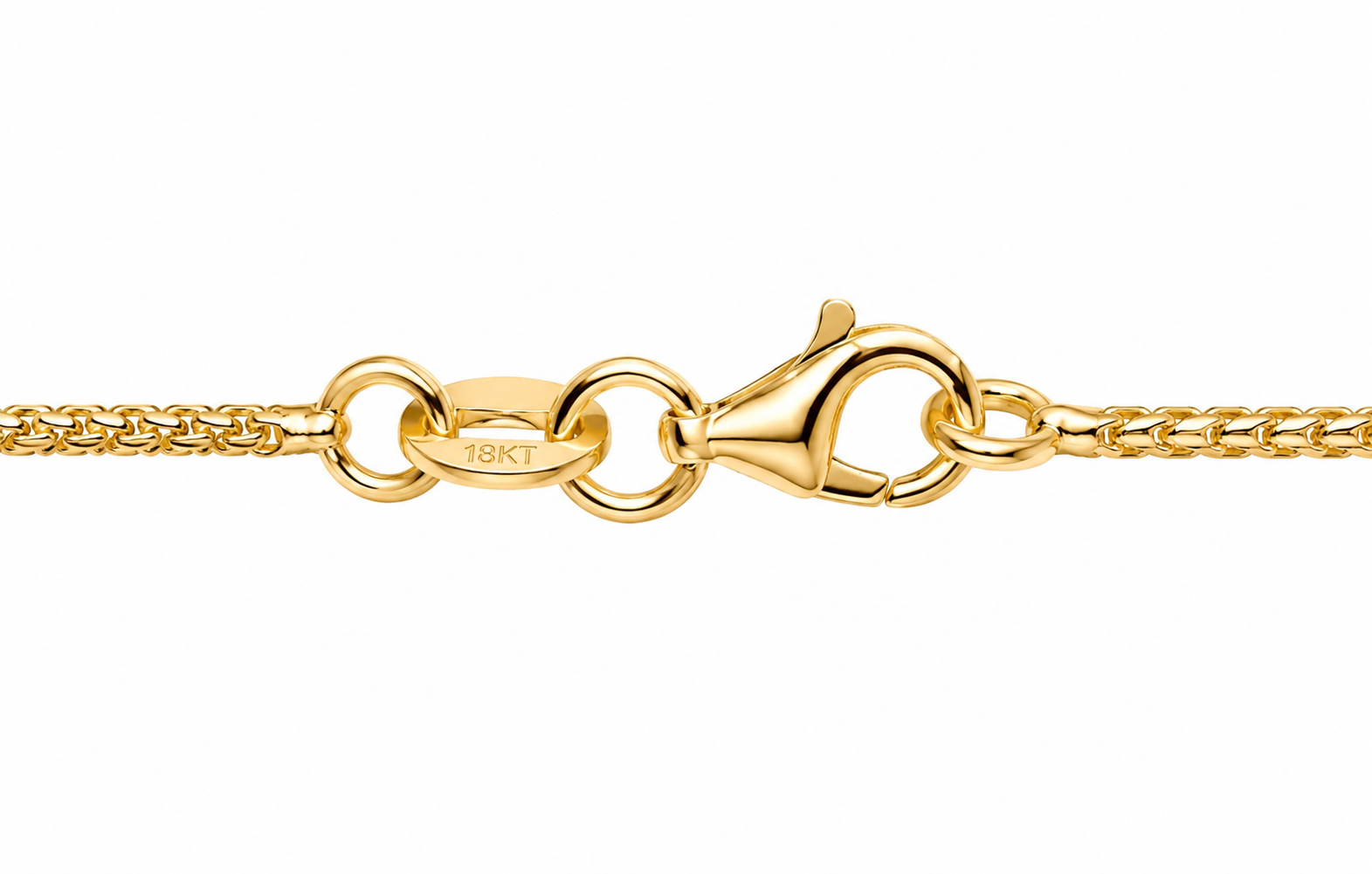 18KT Yellow Gold 1 MM Franco Link Chain