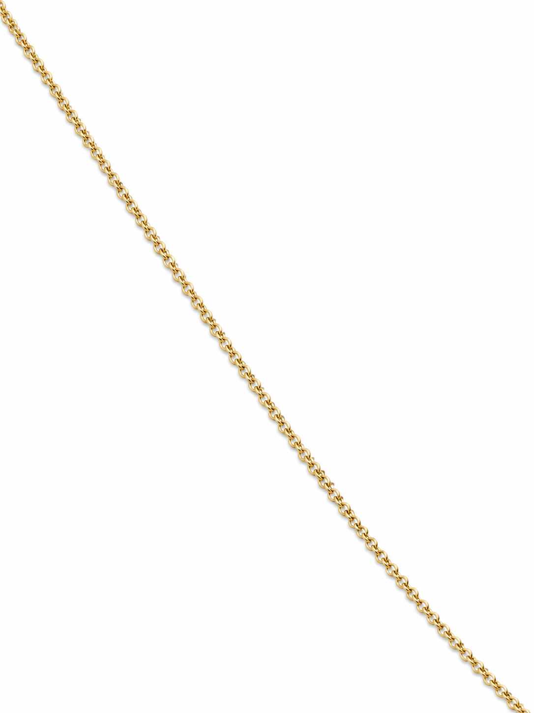 14KT Hollow Two Tone Gold Heart 1 MM Designer Necklace