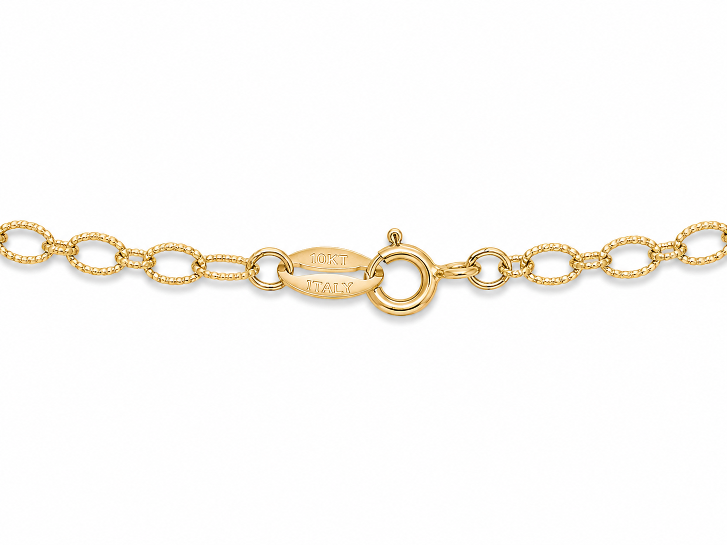 10KT Hollow Yellow Gold 2.5 MM Love Heart Designer Necklace