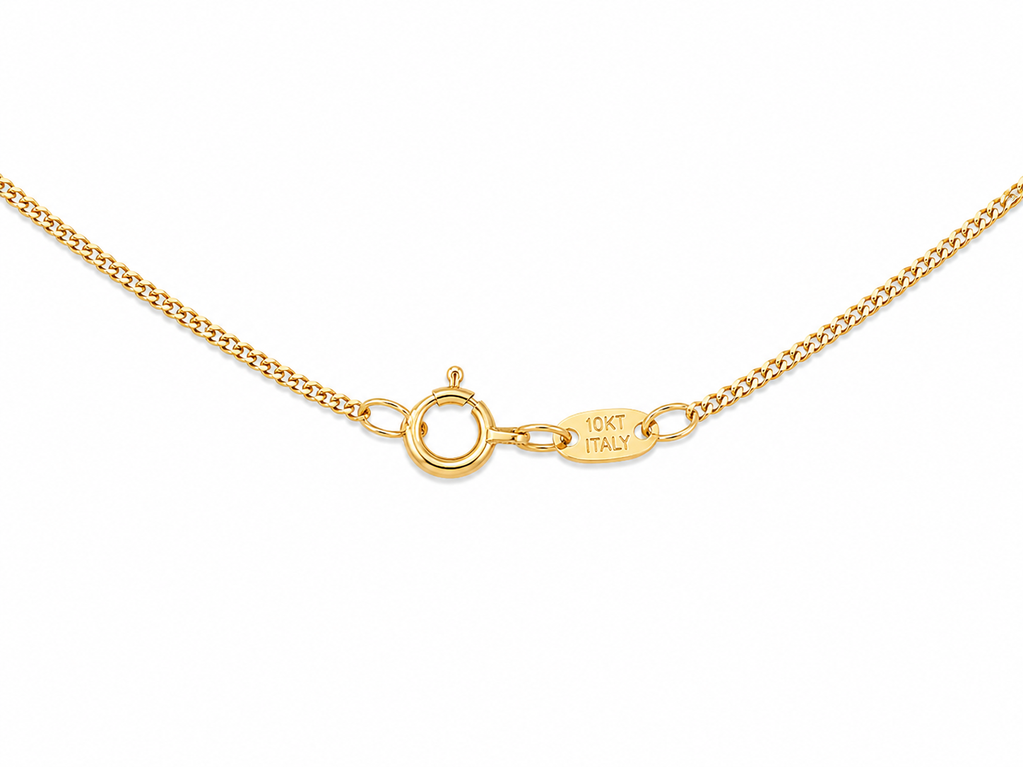 10KT Hollow Tri Tone Gold 1 MM Star Charm Designer Necklace
