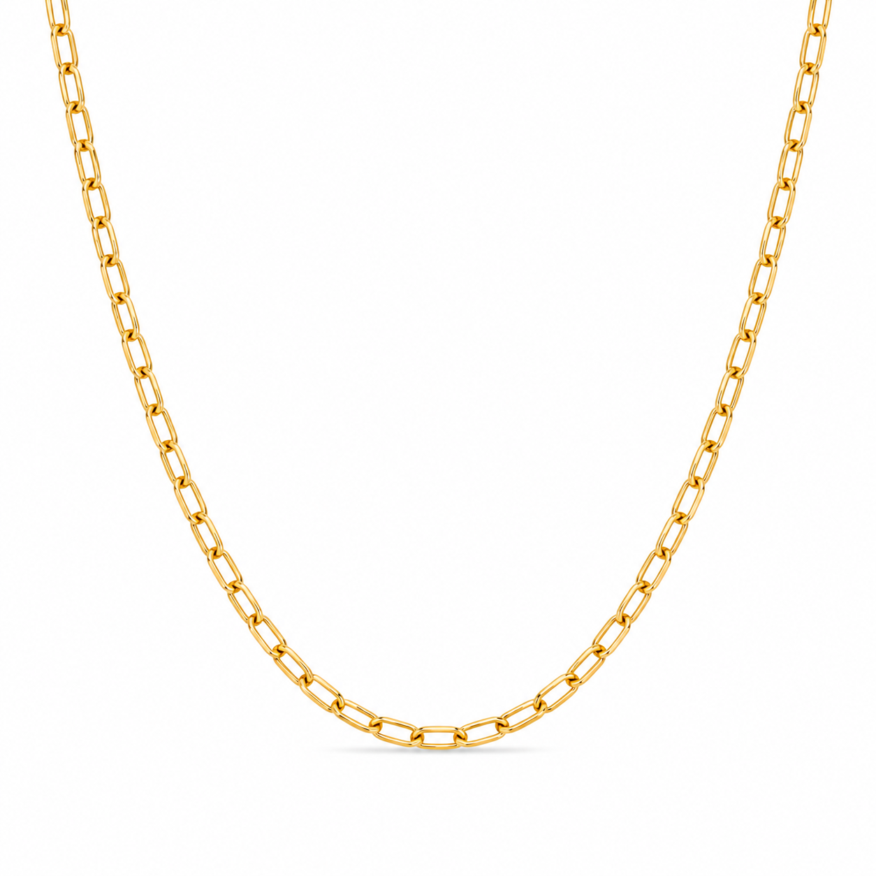 18KT Solid Yellow Gold Open Link 2.3 MM Chain