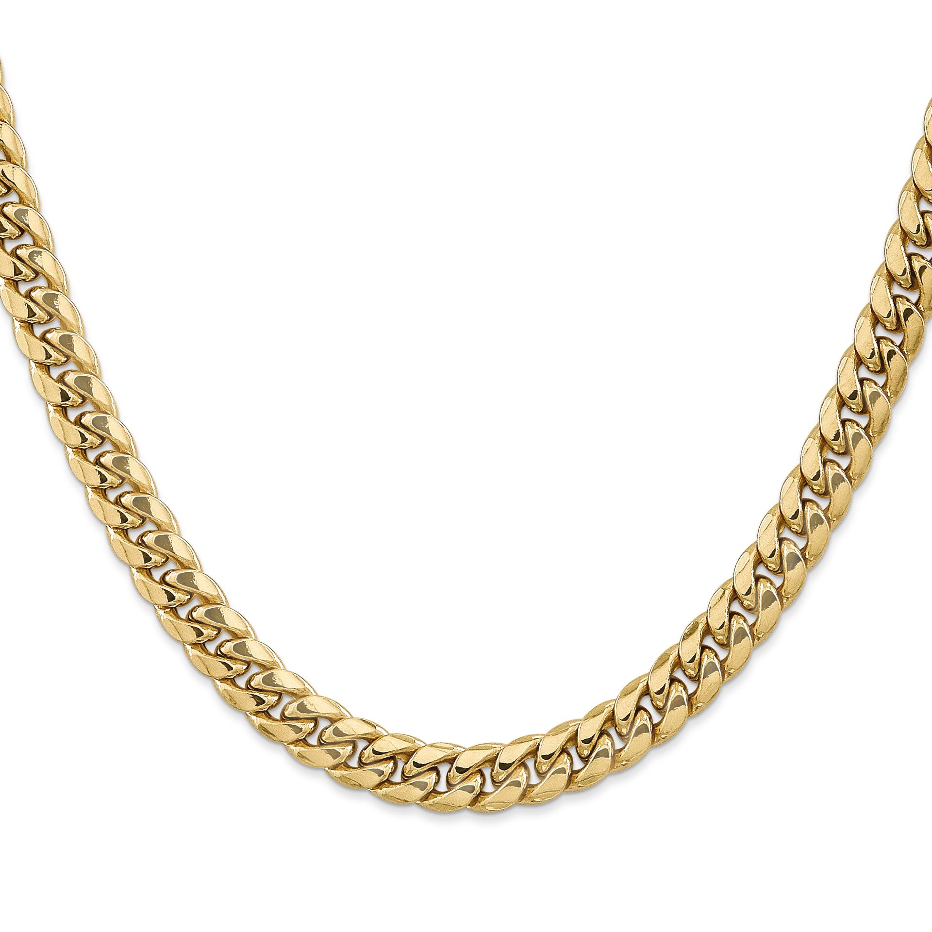 10KT Hollow Yellow Gold 5.5 MM Cuban Link Chain