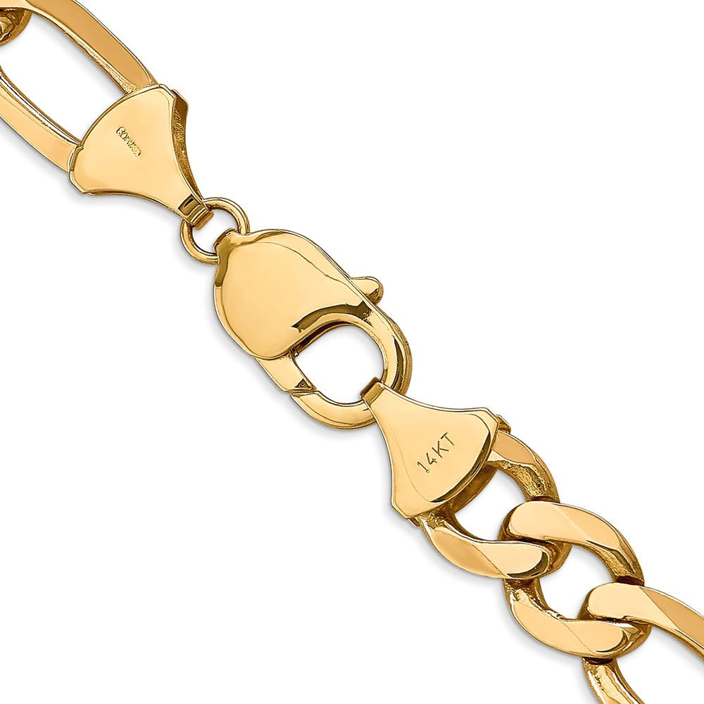 14KT Solid Yellow Gold 4 MM Figaro Link Chain