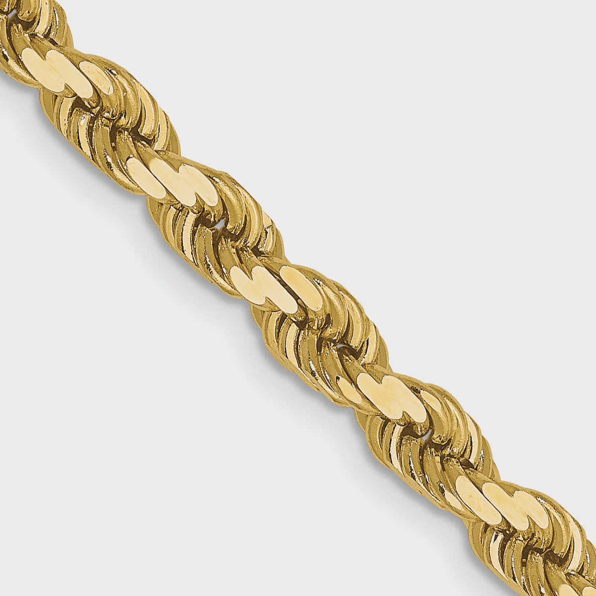 14KT Solid Yellow Gold 4 MM Rope Bracelet