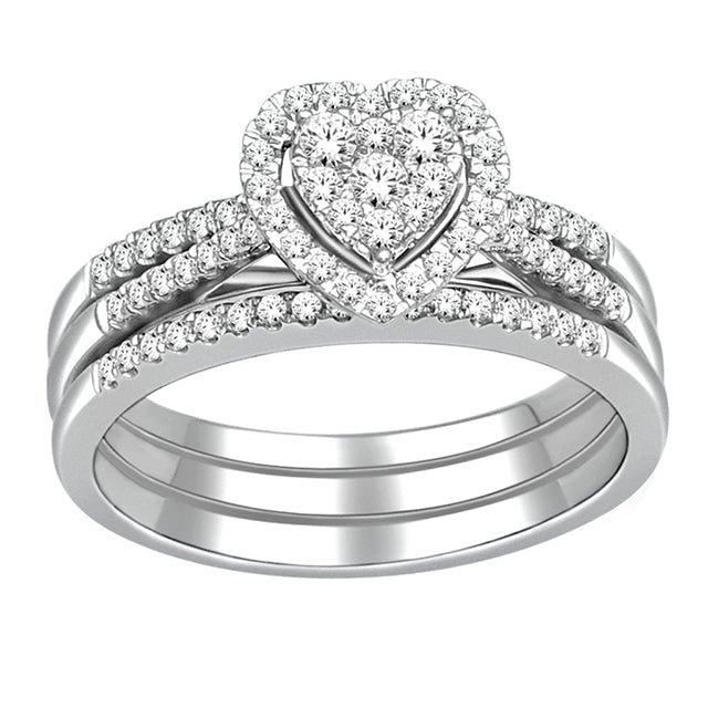 14K White 0.50Ct D-Ladies Rings