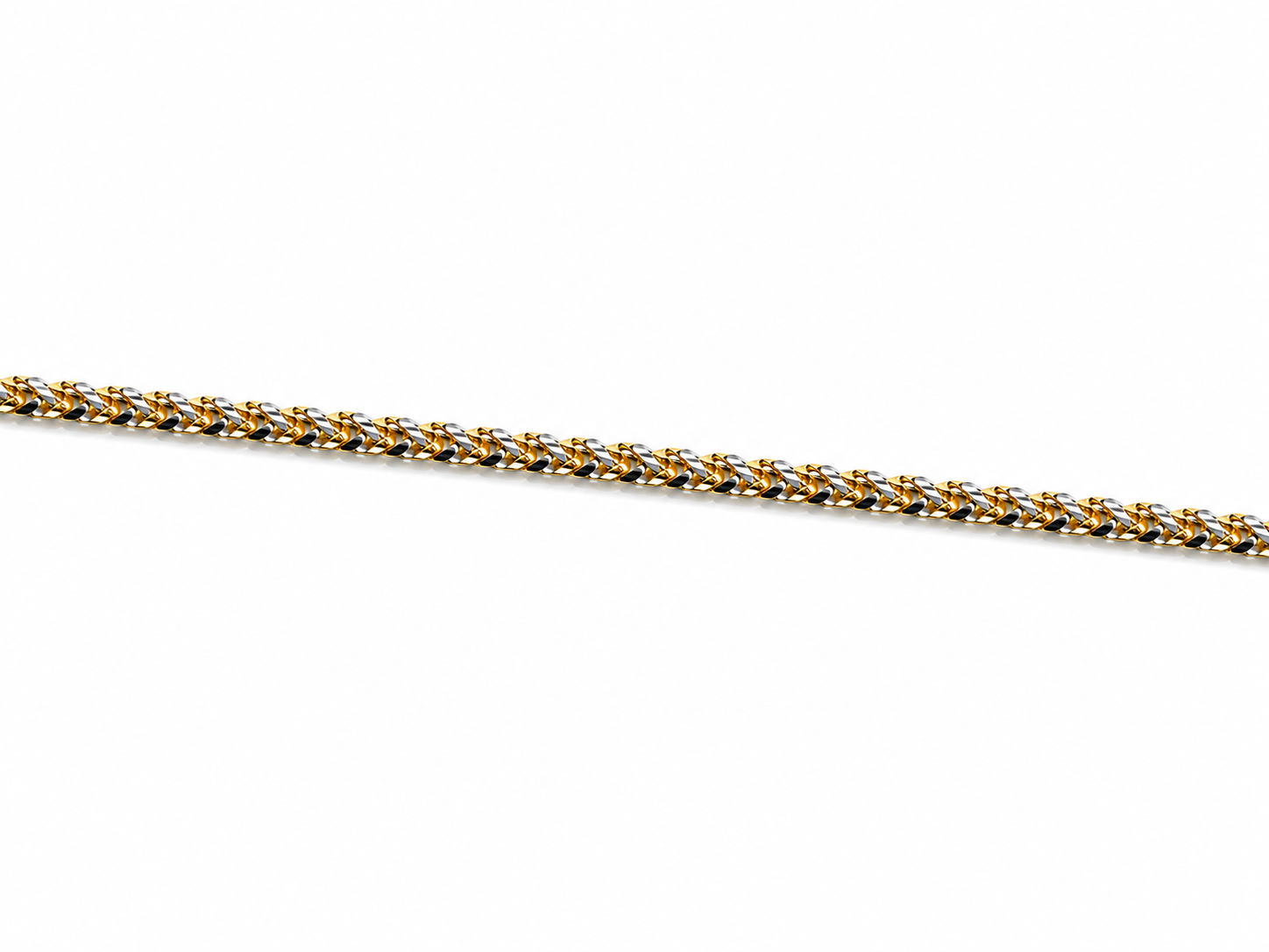 10KT Solid Yellow Gold 1.5 MM Diamond Cut Franco Link Chain