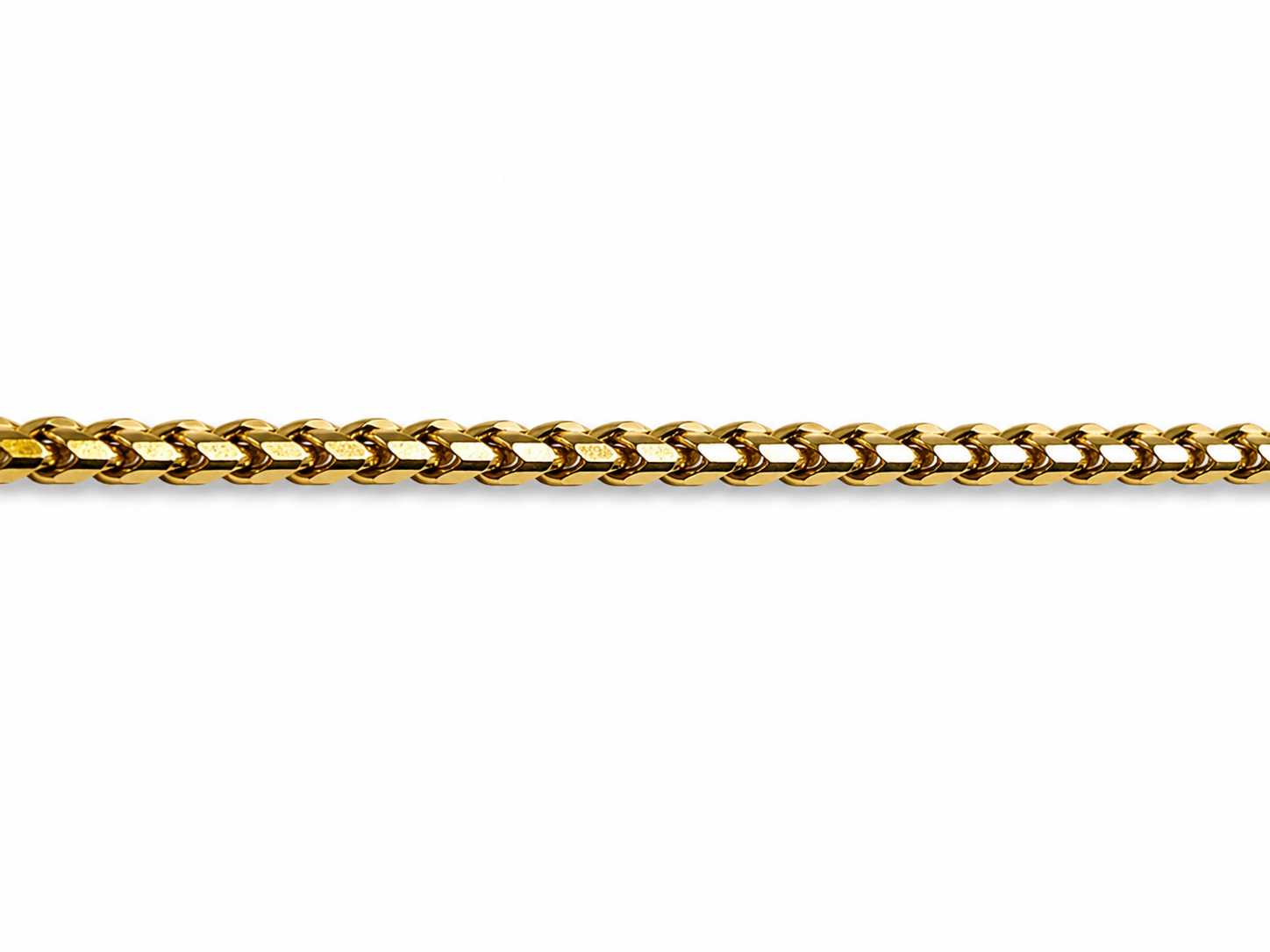 14KT Solid Yellow Gold 3 MM Franco Link Chain