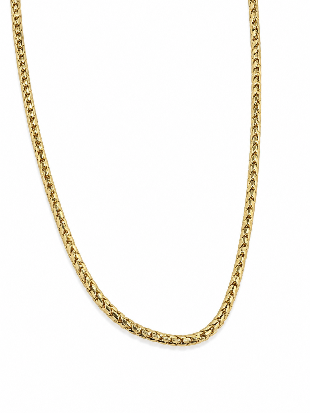 14KT Solid Yellow Gold 3 MM Franco Link Chain