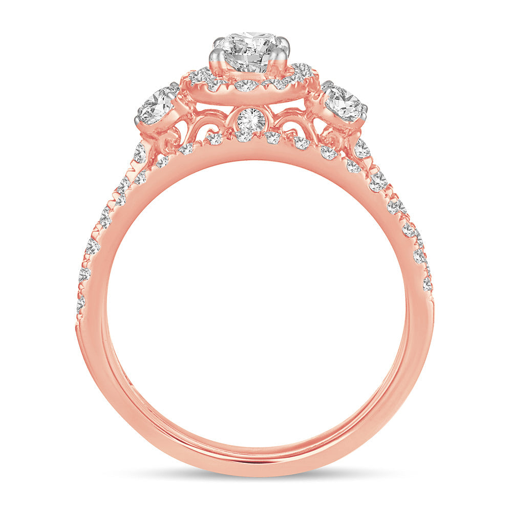 14K Rose Gold Gorgeous 2.00Ct Diam Bridal Ring