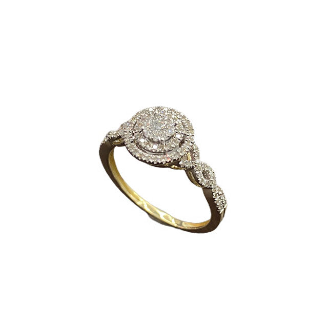 10K Yellow 0.33Ct D-Ladies Rings