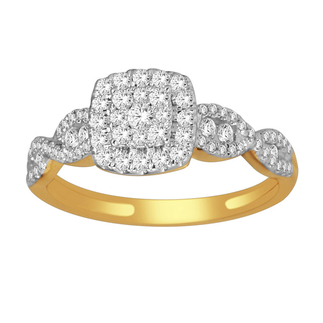 10K Yellow 0.50Ct D-Ladies Rings