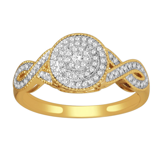 10K Yellow 0.25Ct D-Ladies Rings
