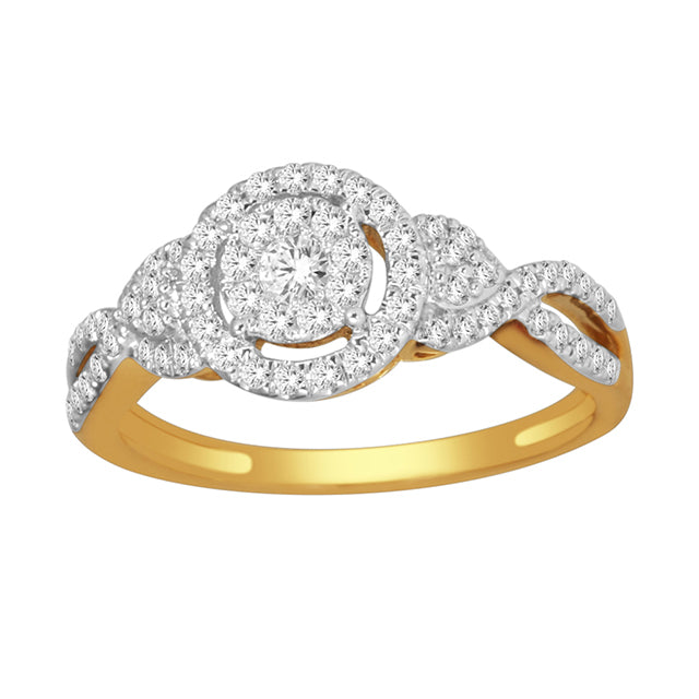 10K Yellow 0.50Ct D-Ladies Rings