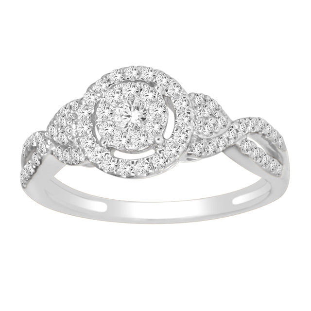 10K White 0.50Ct D-Ladies Rings