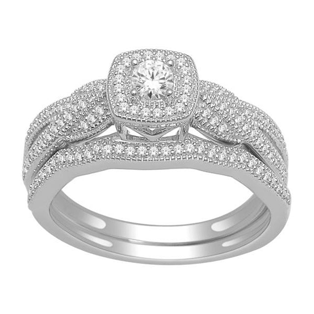 10K White 0.40Ct D-Ladies Rings
