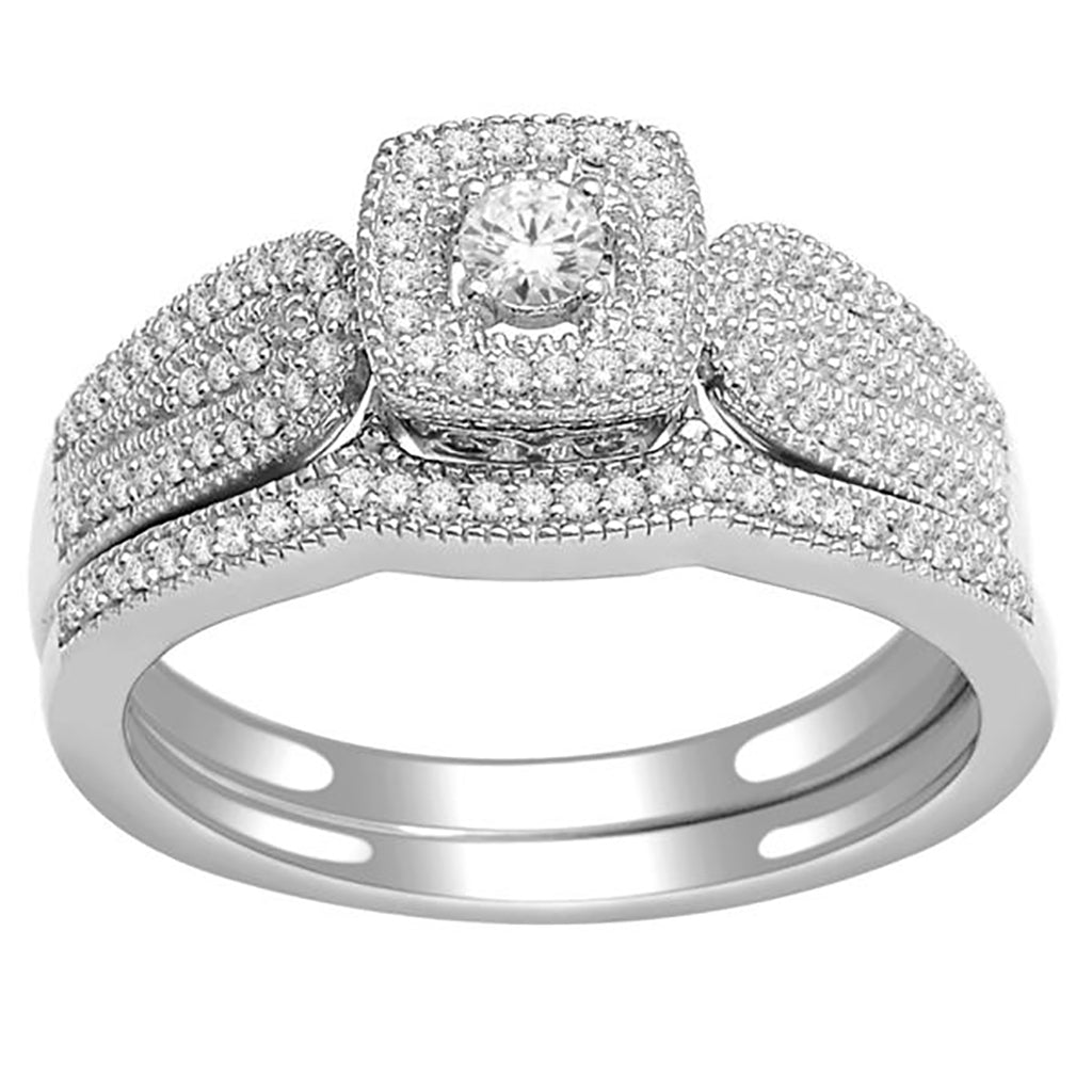 10K White 0.33Ct D-Ladies Rings