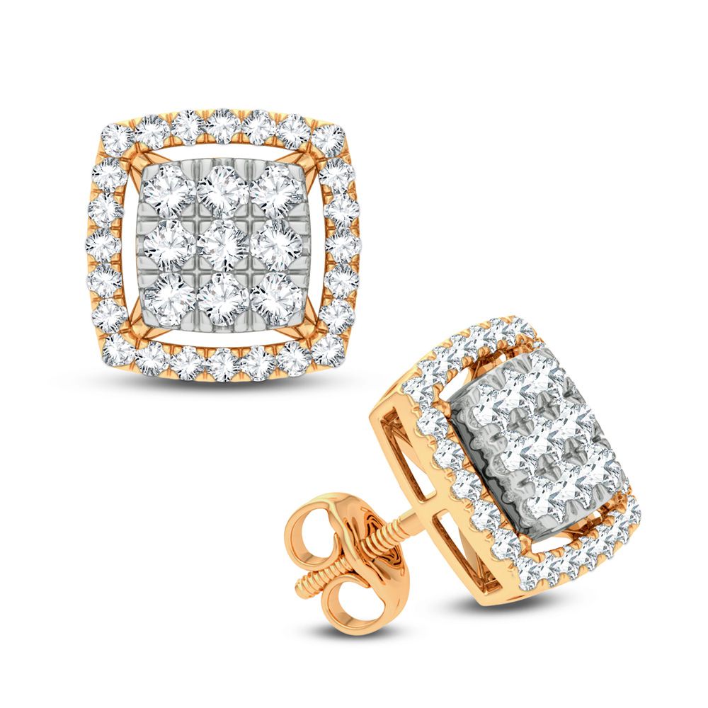 14K Yellow Gold 1.00Ct Diamond Earring