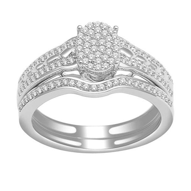 10K White 0.33Ct D-Ladies Rings