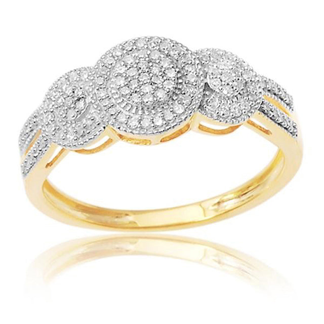 10K Yellow 0.25Ct D-Ladies Rings