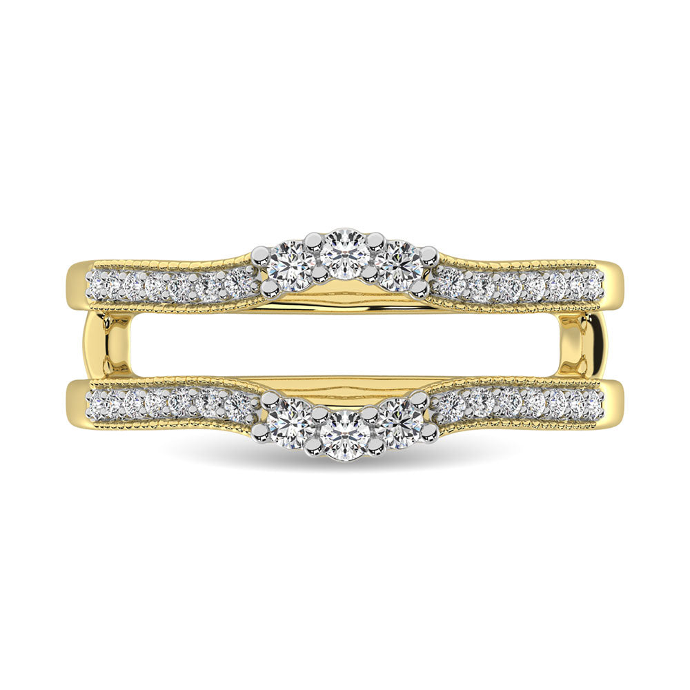 Diamond 1/4 Ct.Tw. Guard Ring In 10K Yellow Gold