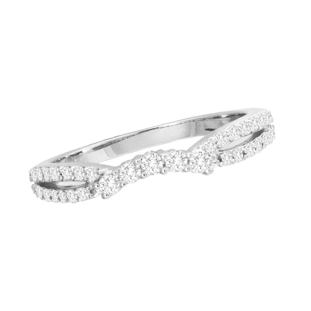 14K White Gold 1/3 Ct.Tw.Diamond Band