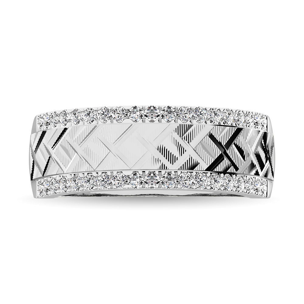 14K Yellow Gold 1/2 Ct.Tw.Diamond Machine Mens Band