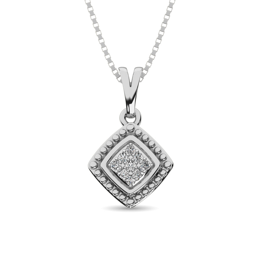 Diamond Fashion Pendant 1/50 Ct Tw Round-Cut In Sterling Silver
