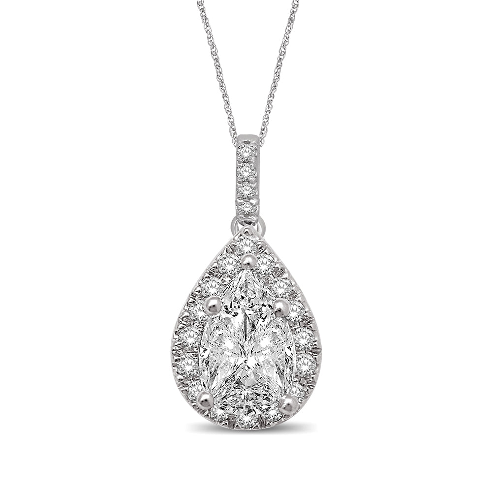 Lovecuts 14K White Gold 2/5 Ct.Tw.Diamond Fashion Pendant