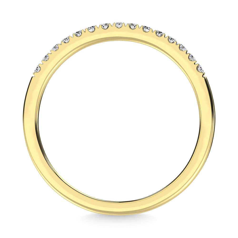 14K Yellow Gold Diamond 1/8 Ct.Tw. Men's Machine Band