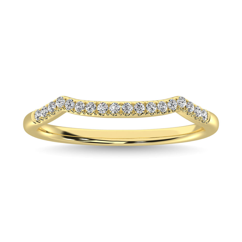 Diamond 1/20 Ct.Tw. Ladies Band In 14K Yellow Gold