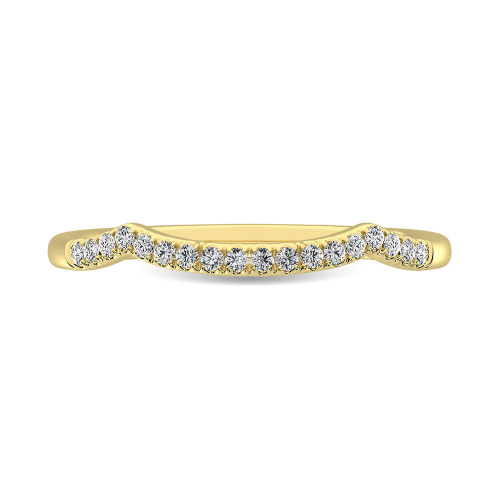 Diamond 1/20 Ct.Tw. Ladies Band in 14K Yellow Gold