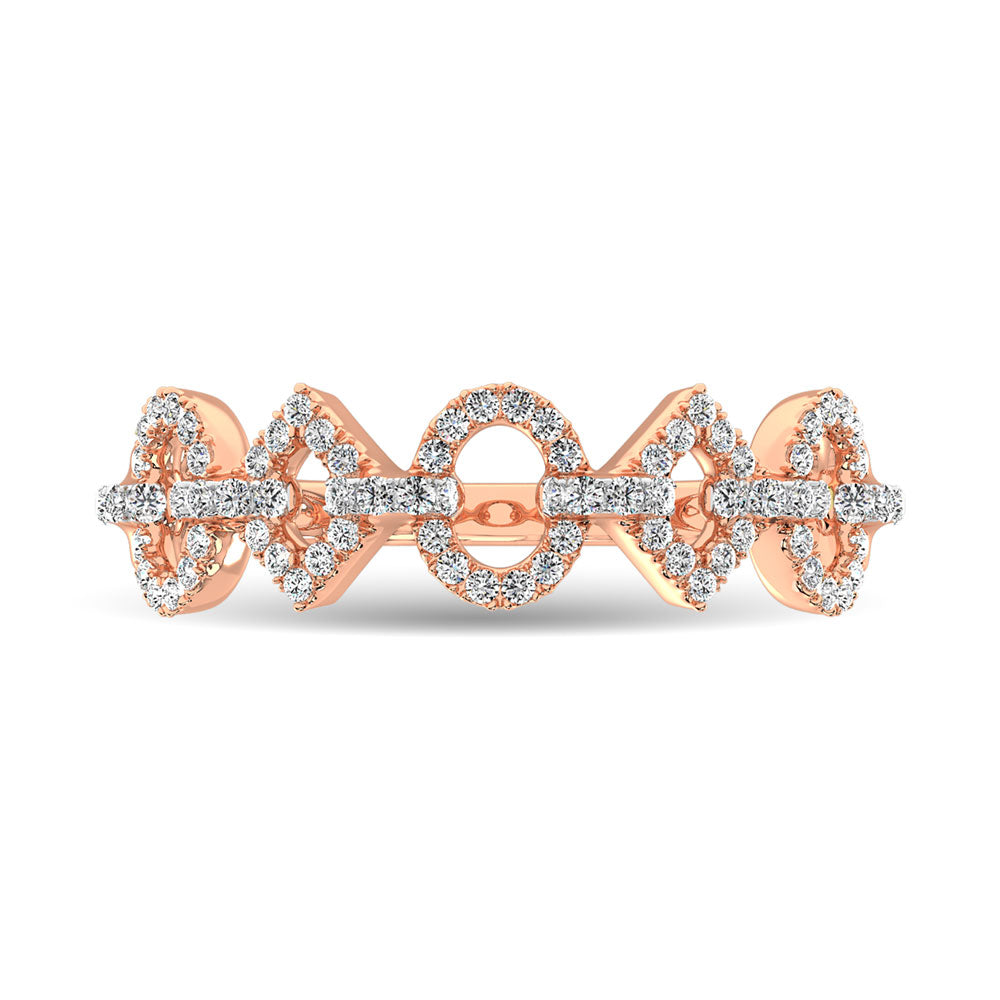 Diamond 1/4 Ct.Tw. Promise Ring In 14K Rose Gold