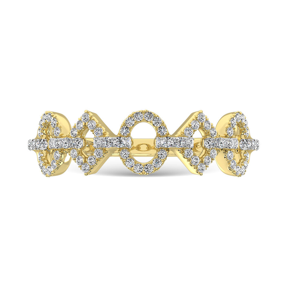 14K Yellow Gold 1/4 Ct.Tw.Diamond Fashion Ring