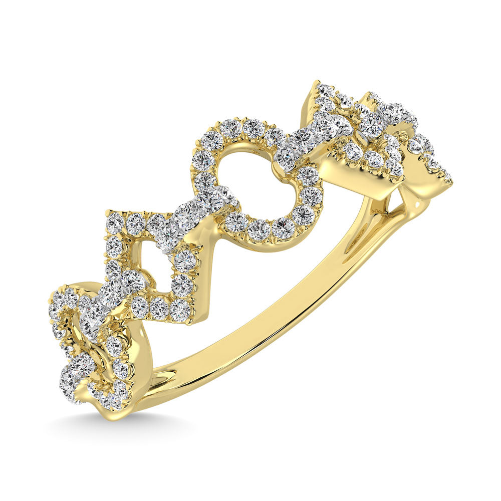 14K Yellow Gold 1/4 Ct.Tw.Diamond Fashion Ring