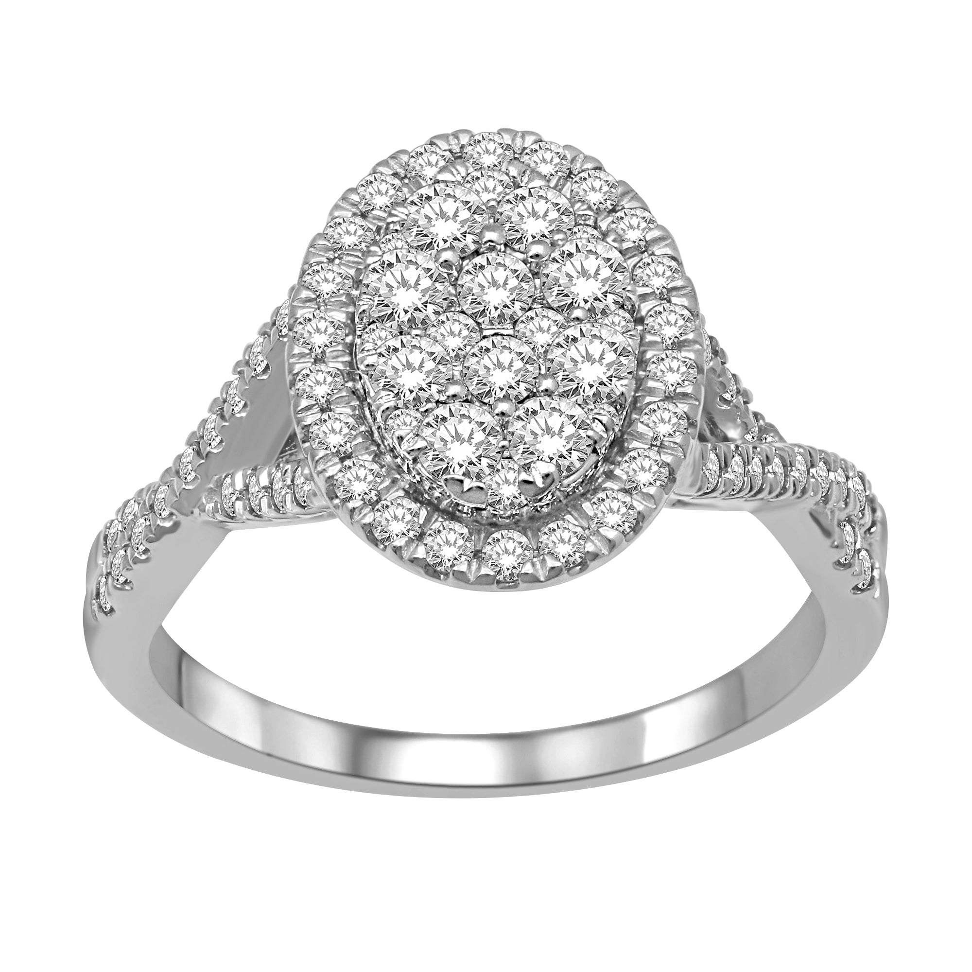 14K White Gold 9/10 Ct.Tw.Diamond Fashion Ring