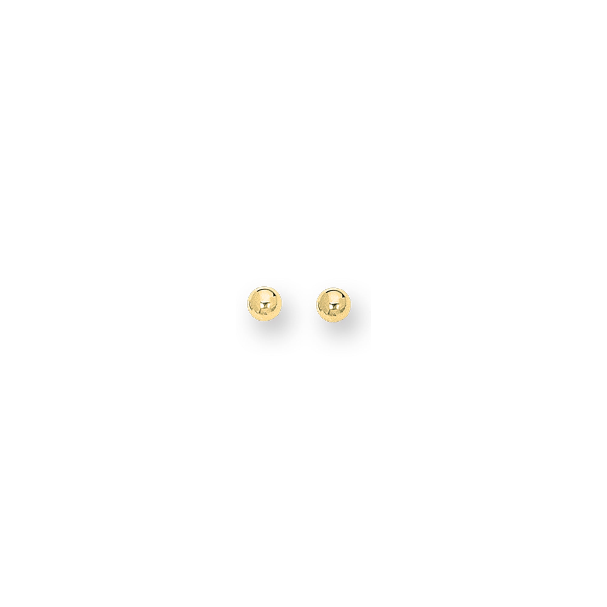 14K Yellow Gold Polished 5mm Post Earring