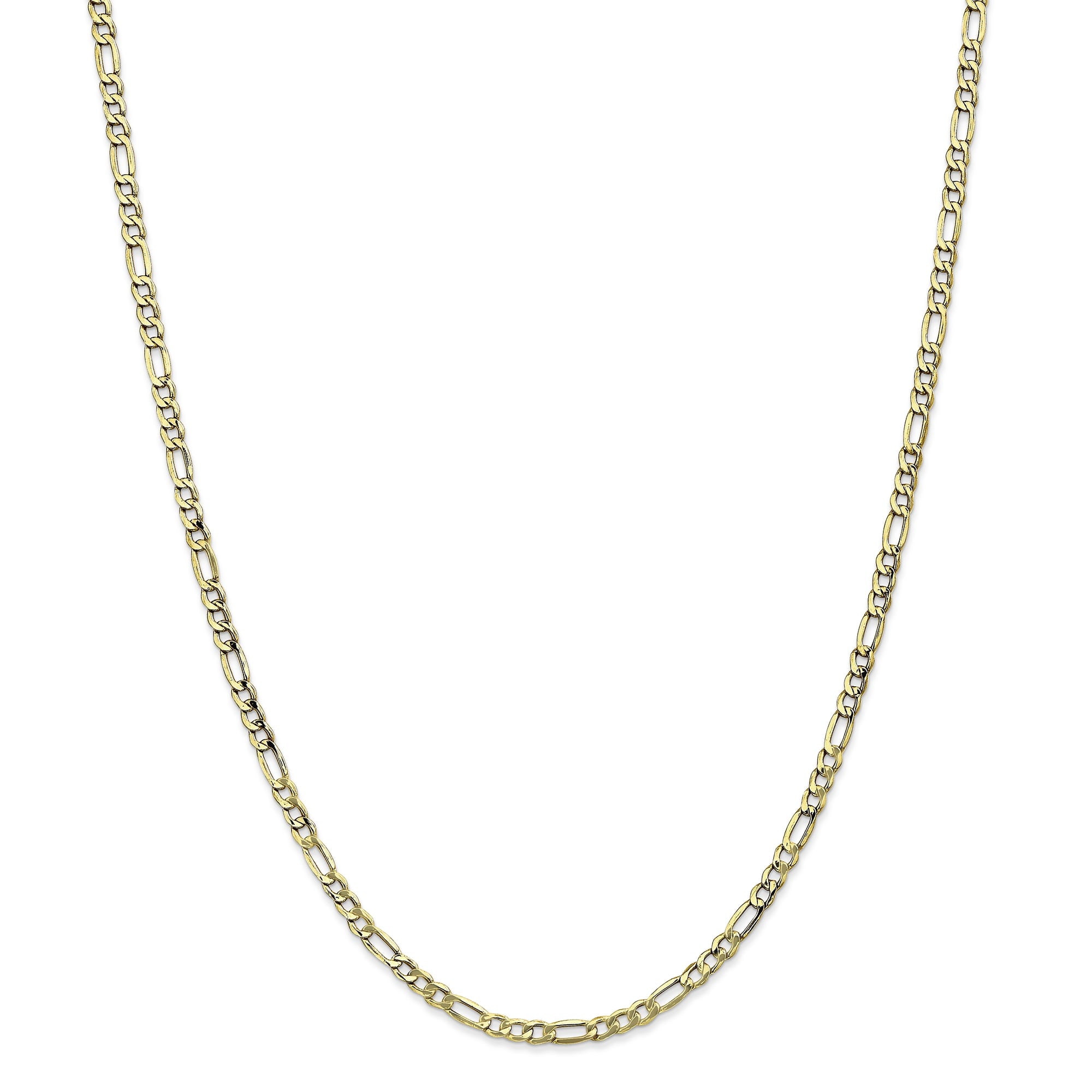 10K 3.5Mm Semi-Solid Figaro Chain
