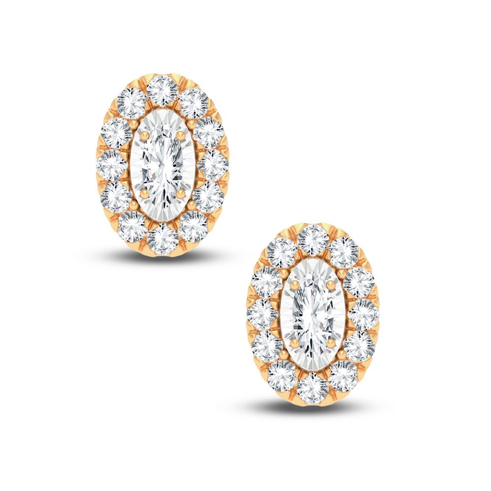 14K Yellow Gold 0.40Ct Diamond Earring