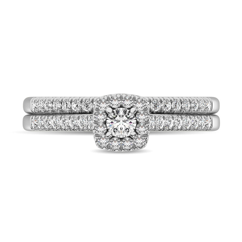 10K White Gold 2/5 Ctw Diamond Bridal Ring