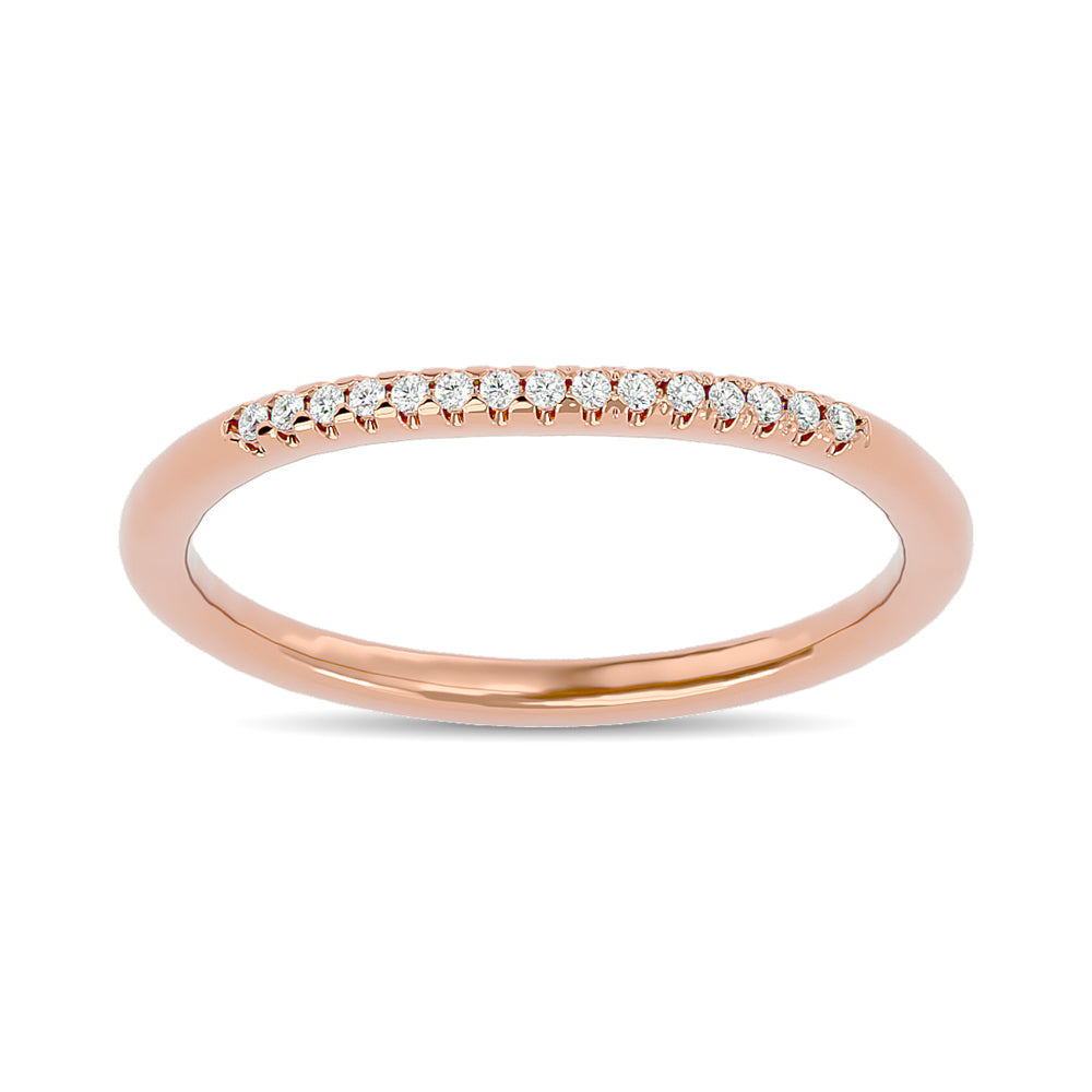 Diamond Wedding Band 1/20 Ct Tw In 10K Rose Gold