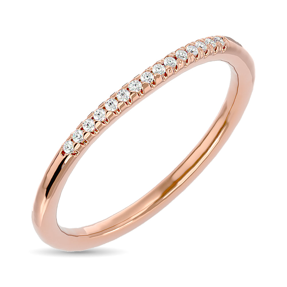 Diamond Wedding Band 1/20 Ct Tw In 10K Rose Gold