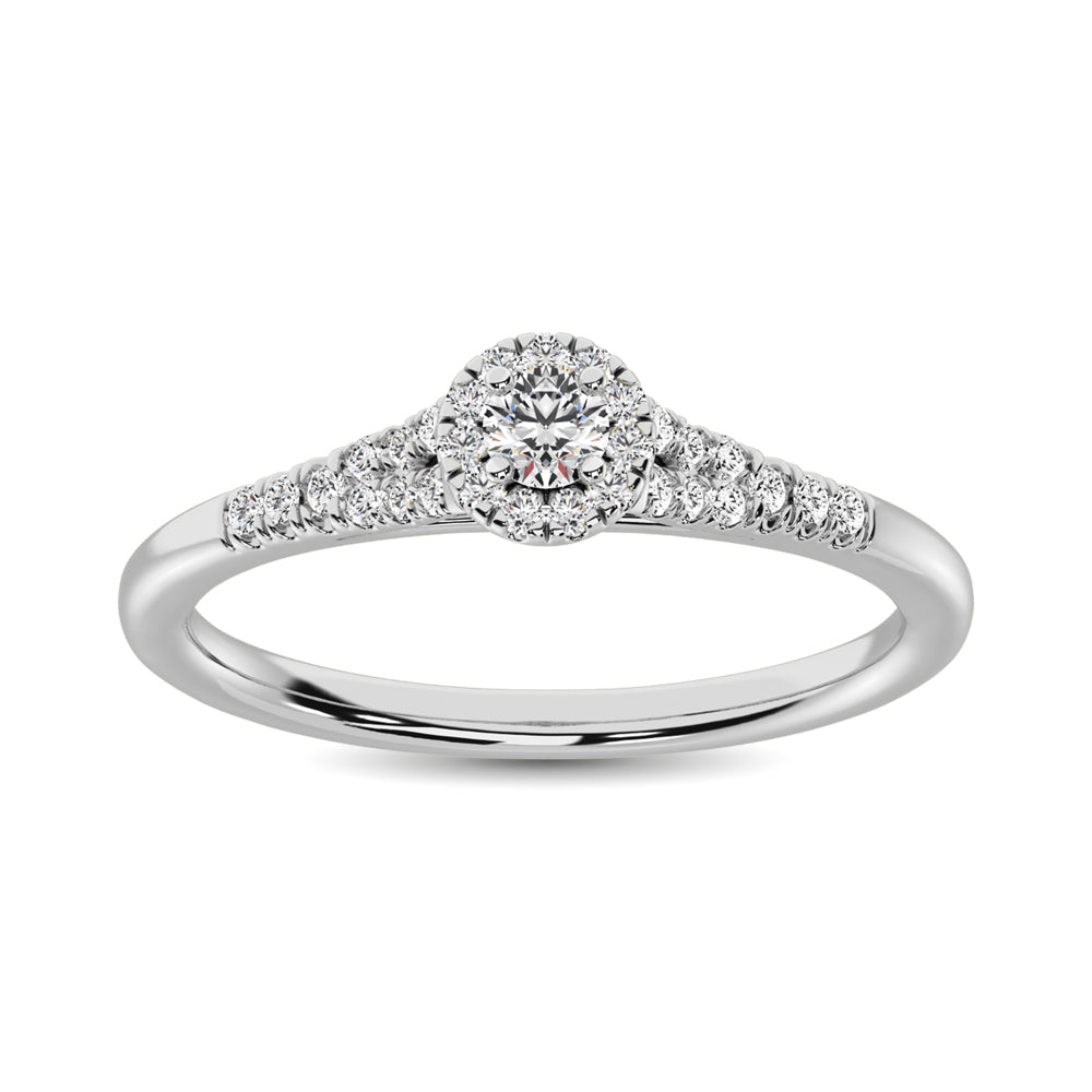 Diamond Engagement Ring 1/4 Ct Tw In 10K White Gold