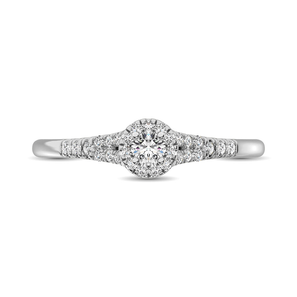 Diamond Engagement Ring 1/4 Ct Tw In 10K White Gold