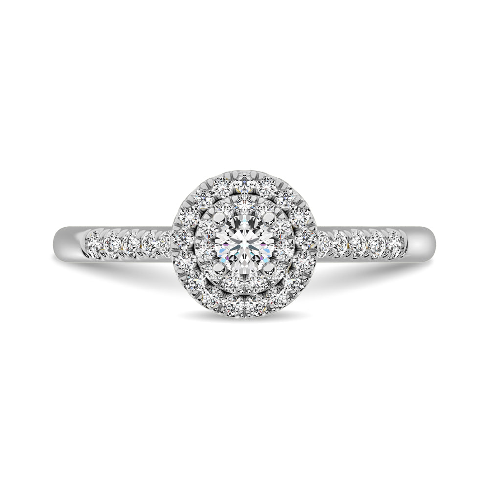Diamond Engagement Ring 1/3 Ct Tw In 10K White Gold